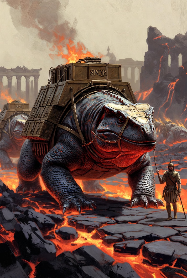 Lacerta — fire lizard beast, a T1 transport carrier in the Roman lava army